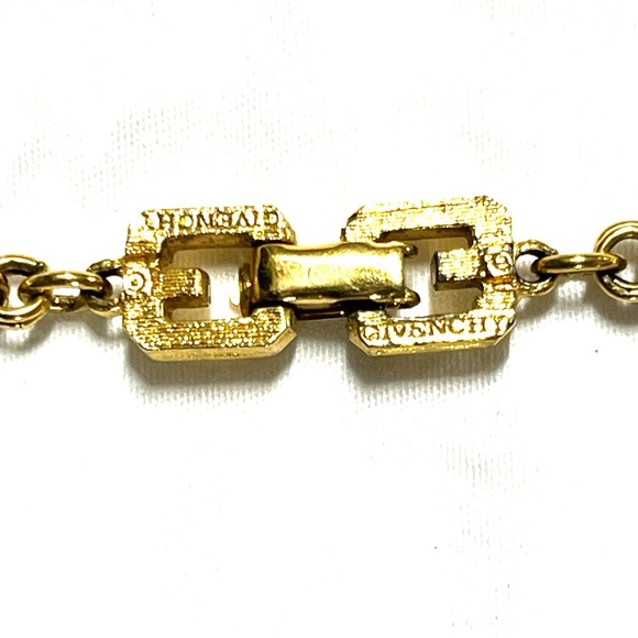 Givenchy Vintage Art-Deco Look Geometric Motifs Chain Necklace - Picture 8 of 16